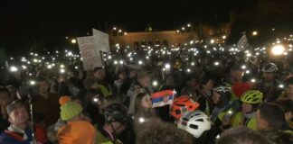 Studentima iz Srbije, na putu do Strazbura, sinoć priređen doček u Beču