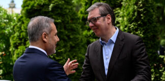 Vučić sa ministrom spoljnih poslova Turske Hakanom Fidanom