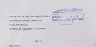 Zrenjaninska opozicija traži sastanak sa načelnikom policije