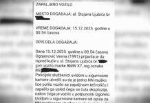 Zapaljen BMW X7 majke Relje Ognjenovića, direktora PIO fonda i „ponosnog prijatelja porodice Vučić“