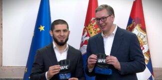 Vučić ugostio Islama Mahačeva, MMA borca i svetskog šampiona