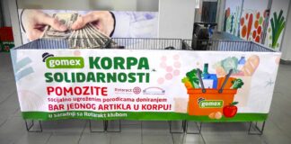 Organizovana uskršnja Korpa solidarnosti u Gomex Totalu