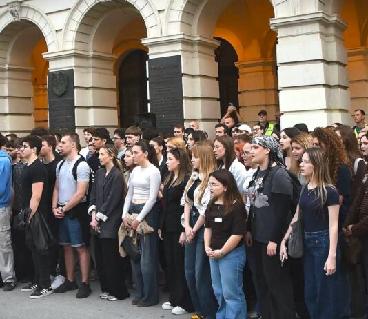 Skup podrške đacima i profesorima Jovine gimnazije u Novom Sadu: Ko nam je uzeo školu?