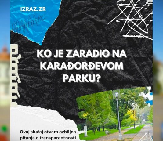 IZRAZ upozorava na netransparentno trošenje novca u rekonstrukciji Karađorđevog parka